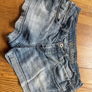 Wallflower low rise denim shorts
